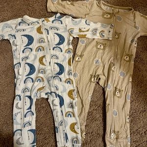 Larkspur bamboo 0-3 month pajamas